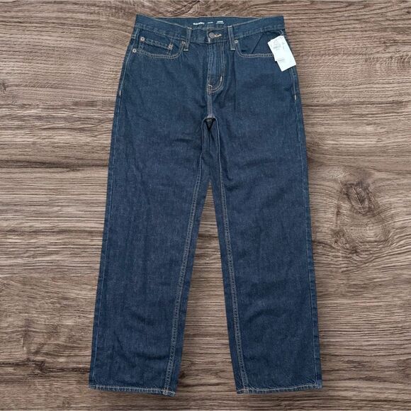 Old Navy Blue Straight Loose Fit Jeans Classic Style 32 x 30 - Picture 1 of 1